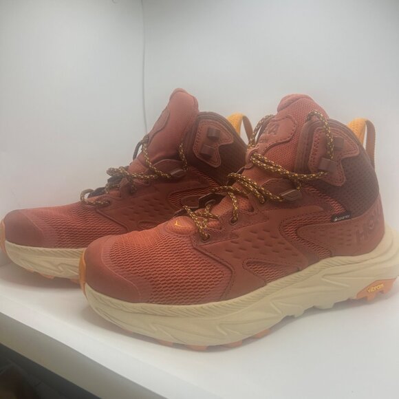 Hoka One One Kaha 2 GTX Waterproof Hiking Boot Hot Sauce / Shifting Sand 9b - Picture 4 of 12